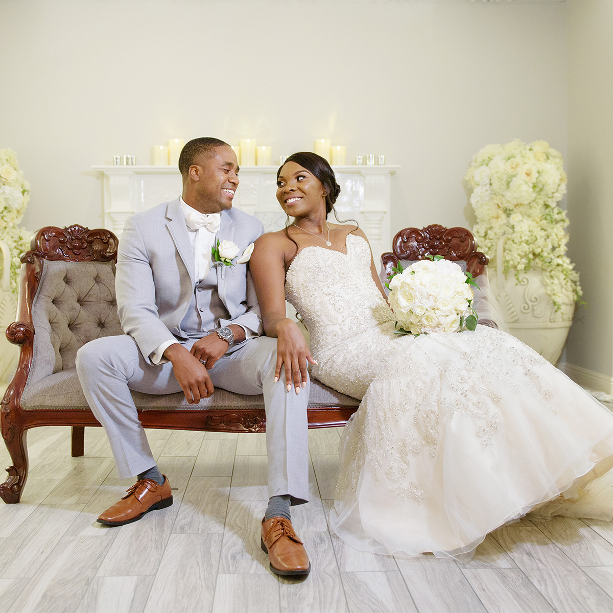 Outdoor Garden Ceremony Champagne Palace | Gary + Tomeka